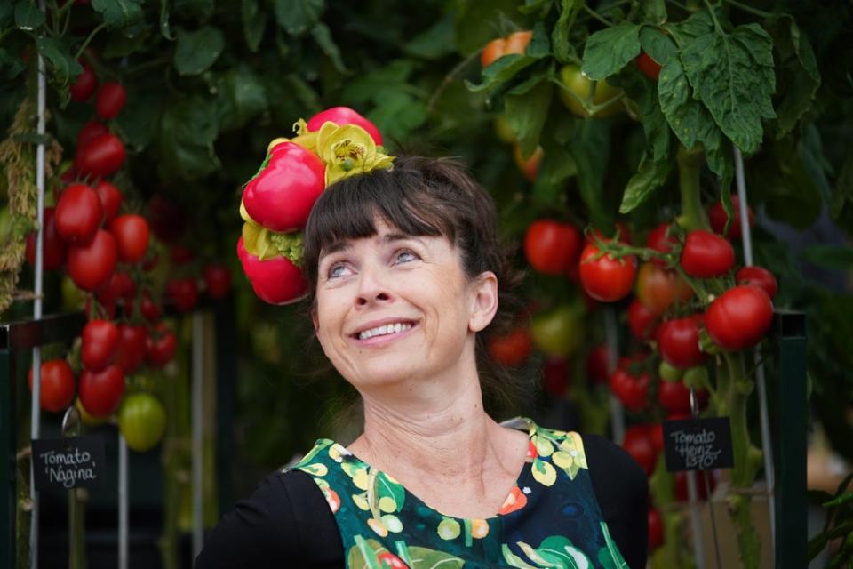 Visitor Francijn Suemondt on the Pennard Plants stand (PA Wire)