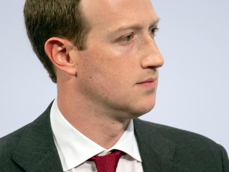 15 February 2020, Bavaria, Munich: Mark Zuckerberg, Chairman of Facebook, speaks at the 56th Munich Security Conference