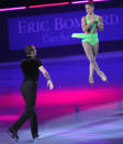 <p>Americans Tiffany Vise and Derek Trent became the first pair to land a quadruple salchow jump in international competition. </p>