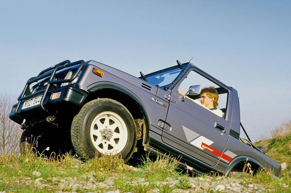 <p>The Suzuki SJ 410/413/Samurai is a Jimny by another name, and it’s becoming hard to find today, but it’s well worth the effort. They’re small, light and low geared, and thus will probably go as far offroad as any other car you can think of – particularly if modified, like a lot of UK cars have been, and which you’ll most likely spot caked in mud and grime at the end of a weekend. They’re mechanically simple and very durable, too, but <strong>knowing how to weld</strong> could be an ownership advantage. They are old cars, built simply, so may want some looking after.</p><p>But, hey, they’re classics, right? And as classics go, there are few better ways to head out for a picnic on a sunny Sunday with the roof down than in a SJ, taking in a few green lanes on the way, being small and innocuous enough not to annoy anybody. A car <strong>to smile at and from</strong>.</p>