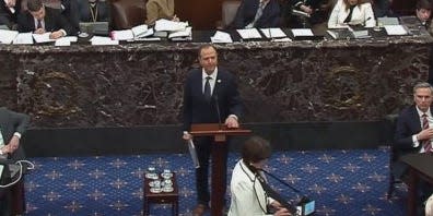 Senate Chamber Trump impeachment trial