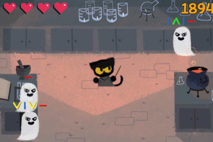 The Adorable Cat From the Halloween Google Doodle Game Has Captured the  Internet's Cold Dark Heart