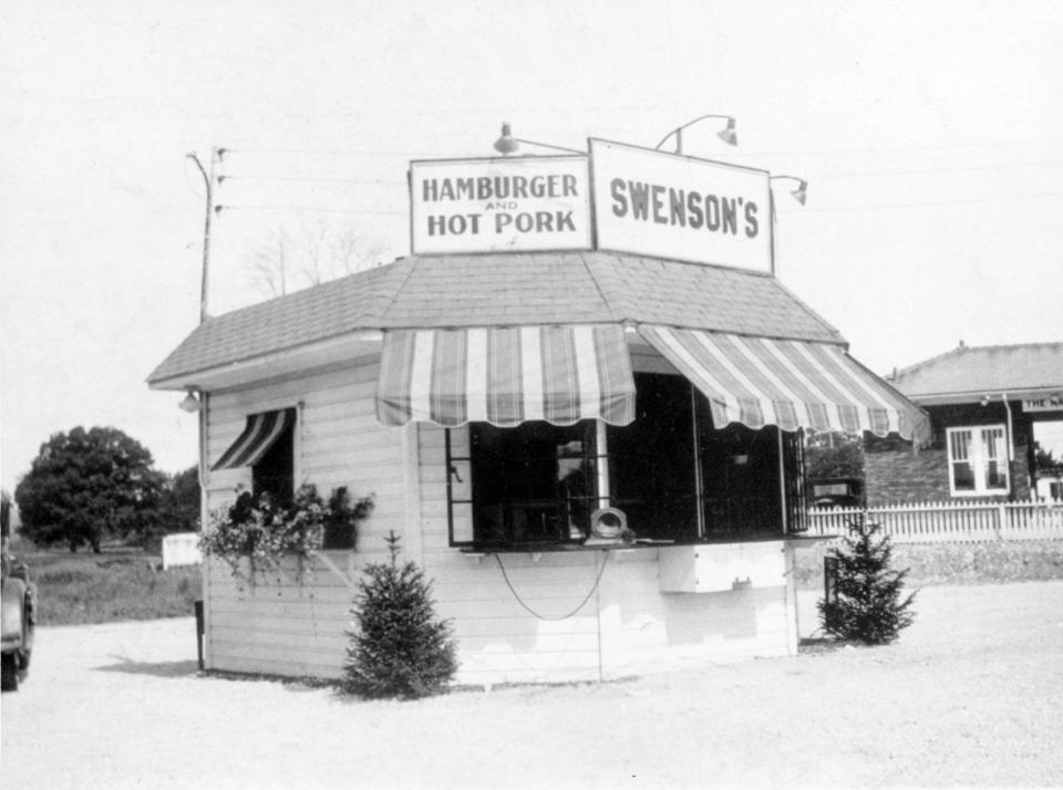 Swensons' original Hamburger and Hot Pork stand in Akron.