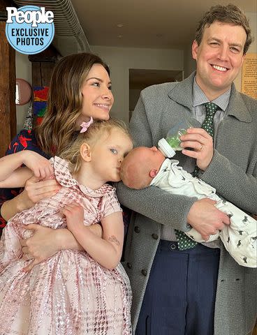 <p>Greg Kessler/KesslerStudio</p> Rebecca Jarvis, Matt Hanson with newborn son Leo and their daughter Isabel