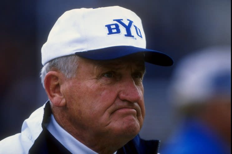 Edwards was BYU’s head coach from 1972-2000. (Getty)