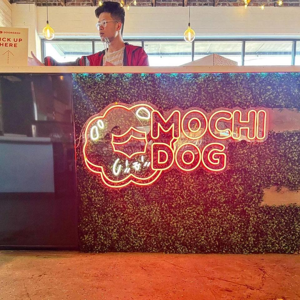 Mochi Dog is a fast-casual restaurant located in Louisville StrEatery that serves mochi donuts and Korean corn dogs.
