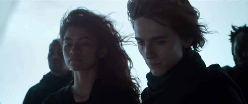 Paul and Chani with blue eyes in "Dune"