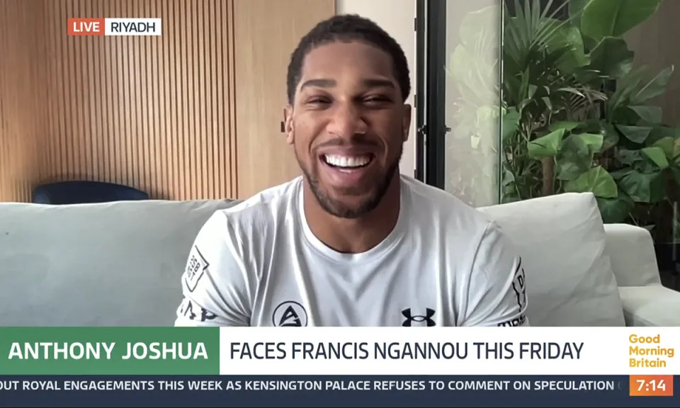 Anthony Joshua revealed special reason he lives with his mum. (ITV screengrab)