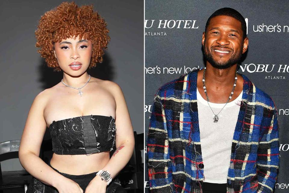 <p>Udo Salters/Patrick McMullan/Getty; Paras Griffin/Getty</p> Ice Spice; Usher