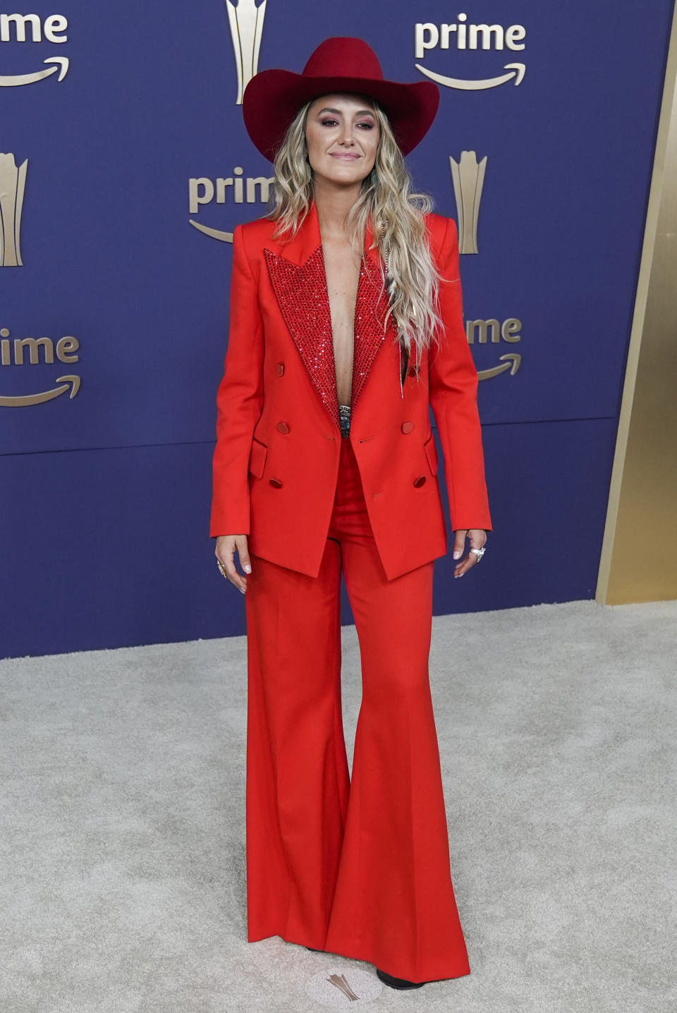 Lainey Wilson arrives at the 59th annual Academy of Country Music Awards on Thursday, May 16, 2024, at the Ford Center in Frisco, Texas. (AP Photo/LM Otero)