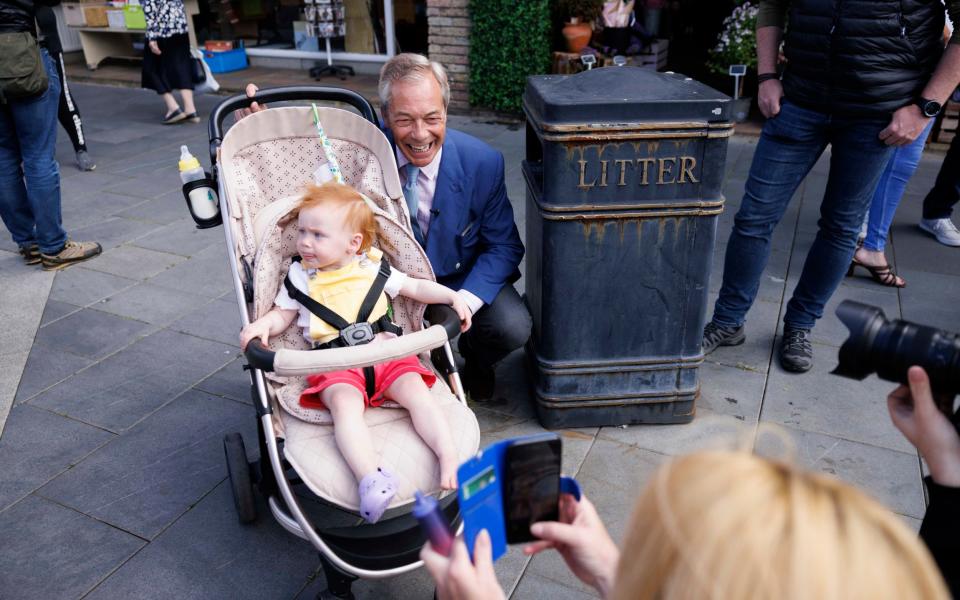 Nigel Farage campaigns in Clacton