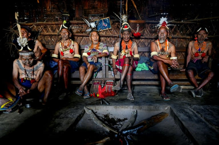 Elders in India's Nagaland state seen in 2023. The listing at auction of a 19th century skull from Nagaland sparked anger (Arun SANKAR)