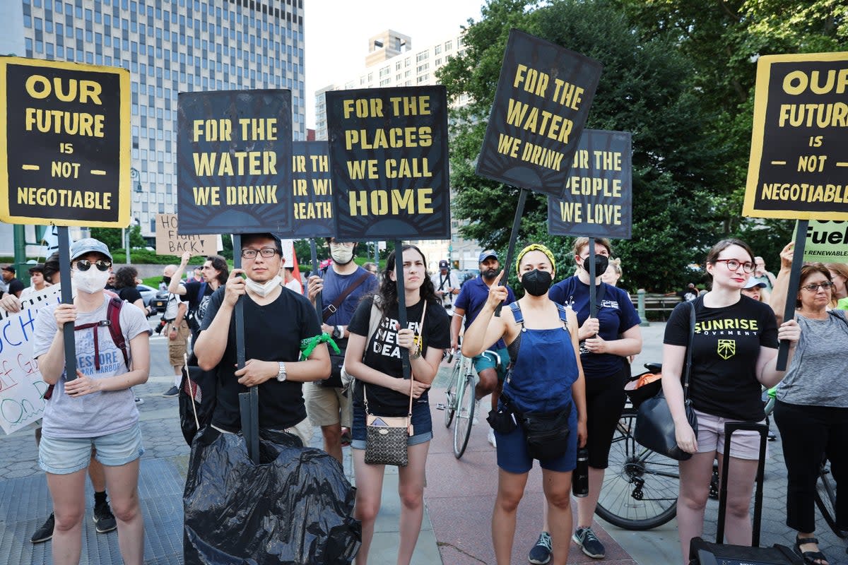 Members of Extinction Rebellion demonstrate Supreme Court decision that diluted EPA’s ability to regulate carbon emissions (Getty Images)