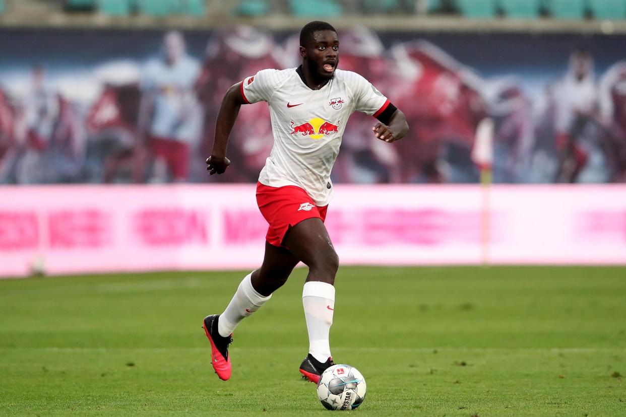 Upamecano played the full 90 minutes as Leipzig were held to a 2-2 draw: POOL/AFP via Getty Images