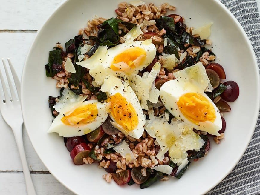 Warm Swiss Chard and Farro Salad With Parmesan from SELFstarter