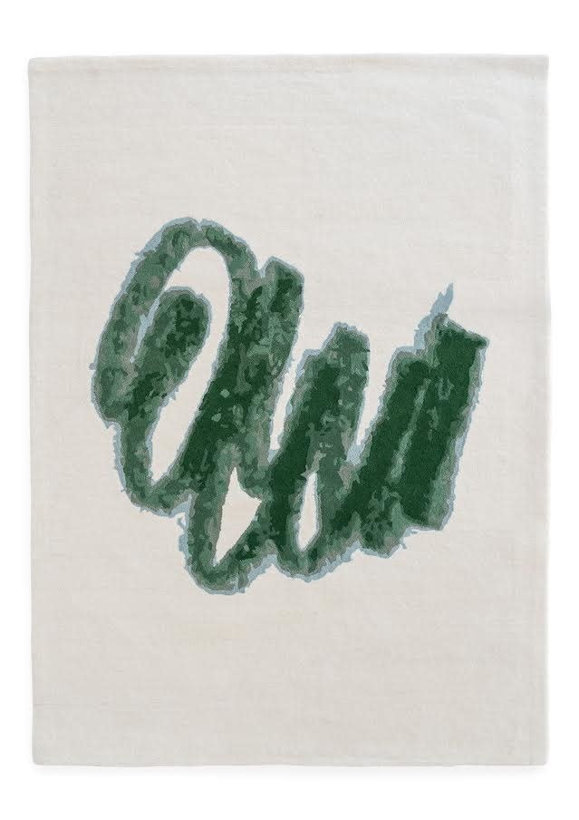 Green Scribble Rug by Javier Velarde