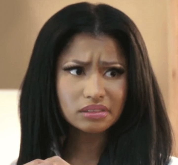 Nicki Minaj concerned face