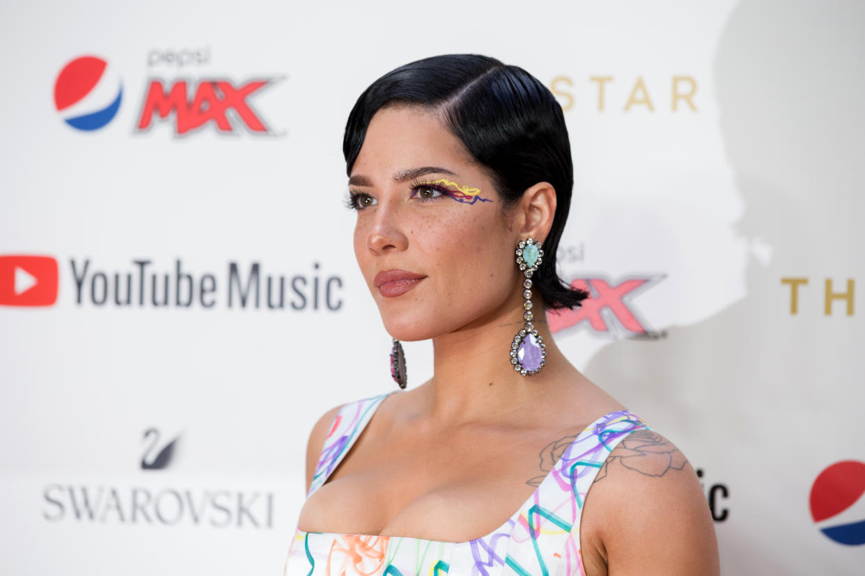 Halsey explains their decision to not attend the Met Gala. (Photo by Speed Media/Icon Sportswire via Getty Images)