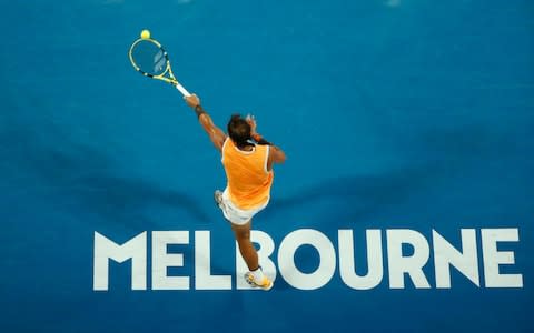 Tennis - Australian Open - Quarter-final - Melbourne Park, Melbourne, Australia, January 22, 2019. Spain's Rafael Nadal in action during the match against Frances Tiafoe of the U.S - Credit: REUTERS