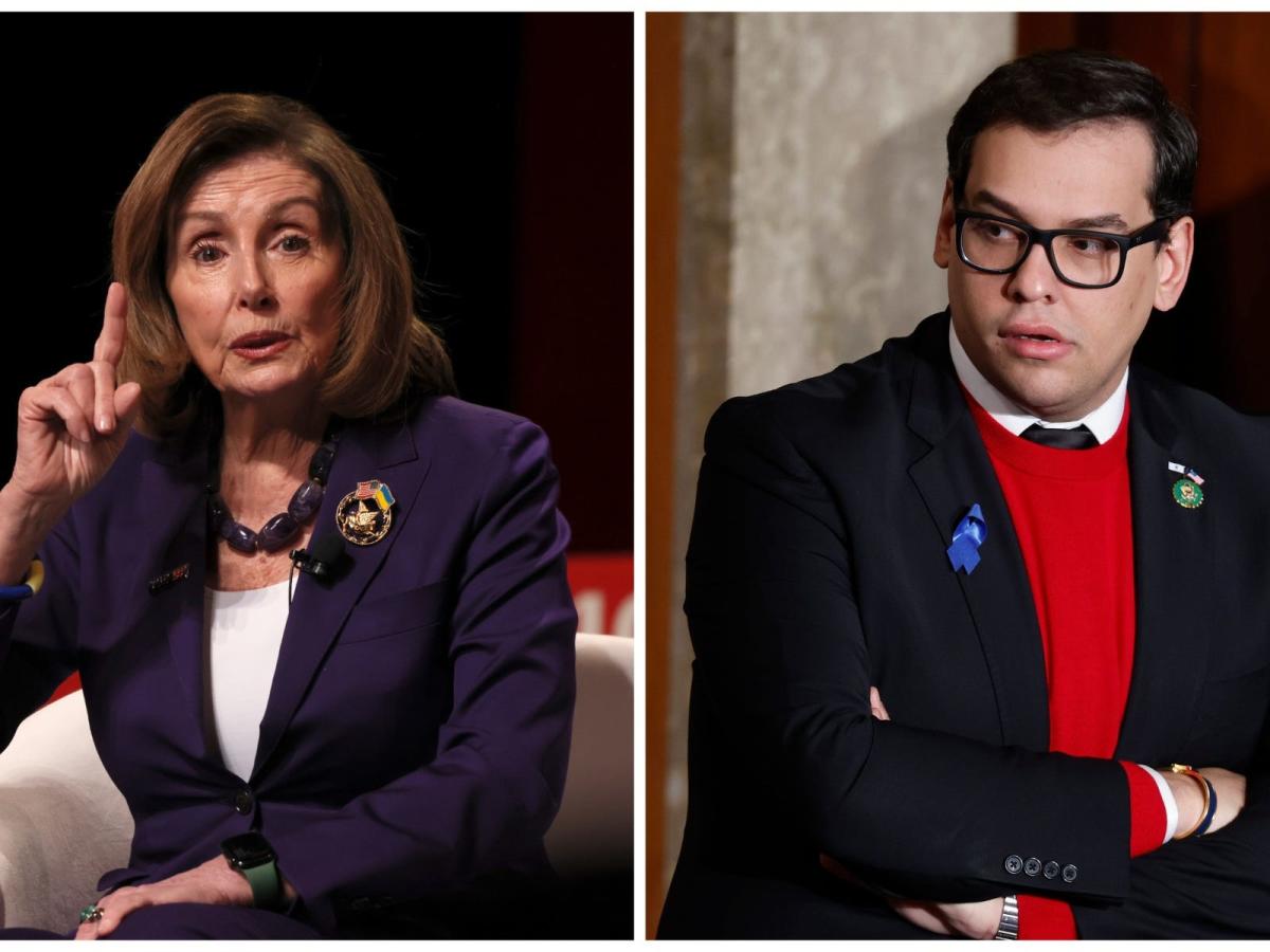 Nancy Pelosi a qualifié le représentant en disgrâce George Santos de « lâche » pour avoir quitté la Chambre avant la fin de son vote d’expulsion