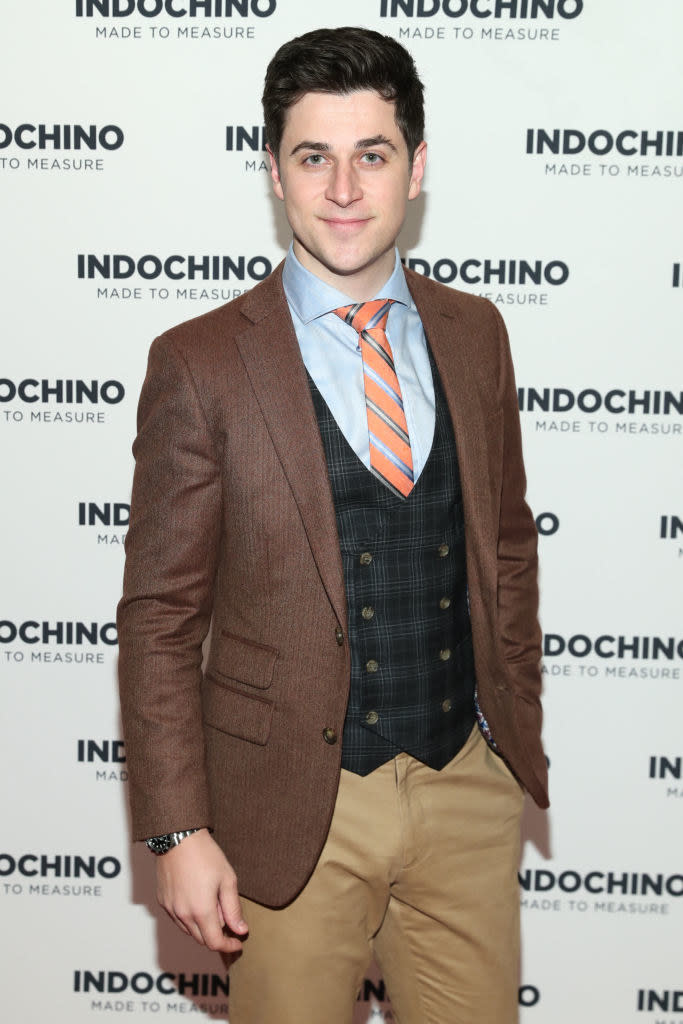 David Henrie attends the Indochino Red Carpet launch party in a suit