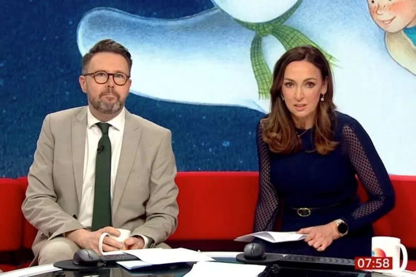 Sally Nugent was forced to apologise for the inappropriate language on the show as she presented alongside John Kay -Credit:BBC