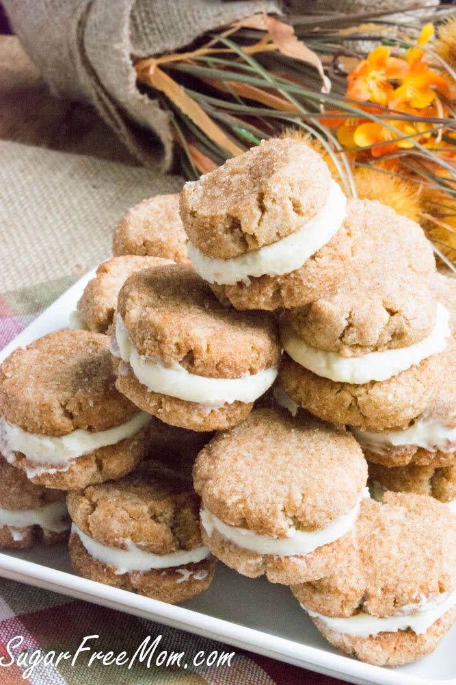 Sugar-Free Snickerdoodle Creme Cookies