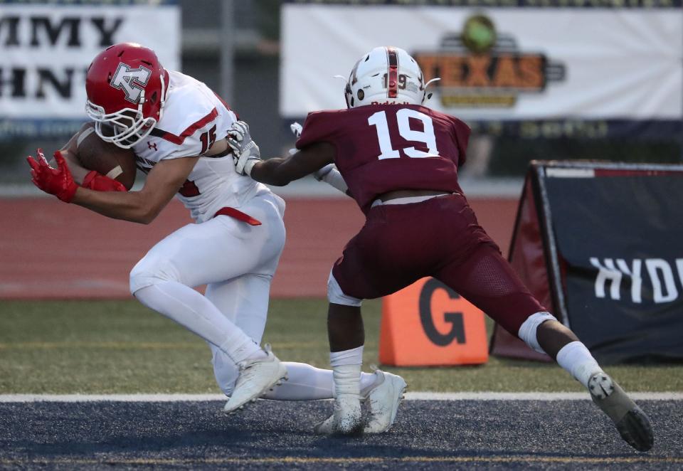 American Fork’s Devin Downing scores a touchdown during a game against Herriman at Herriman High on Thursday, Sept. 6, 2018. | Kristin Murphy, Deseret News
