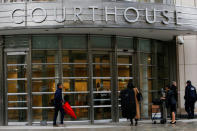 FILE PHOTO: Members of Joaquin "El Chapo" Guzman's defense team arrive for the start of jury selection to United States District Court for the Eastern District of New York in Brooklyn, New York, Nov. 5, 2018. REUTERS/Eduardo Munoz/File Photo