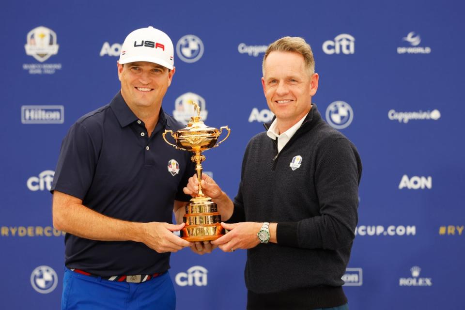 Zach Johnson and Luke Donald will lead USA and Europe this weekend (Getty Images)