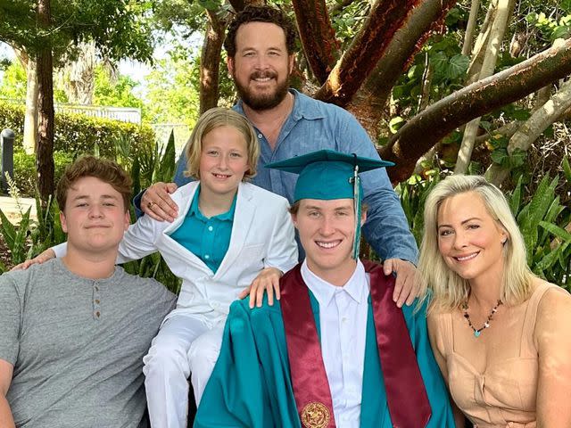 <p>Cynthia Hauser Instagram</p> Cole Hauser and his family smiling