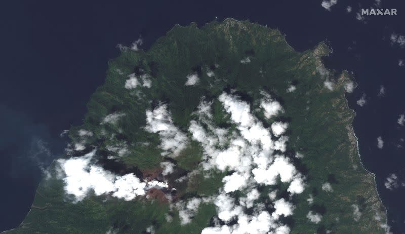 An overview of La Soufriere volcano on Saint Vincent island