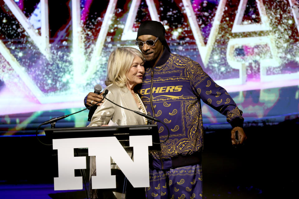 Snoop Dogg, Martha Stewart, Michael Greenberg, Skechers, Footwear News, FNAA, 2023, Achievement Awards 