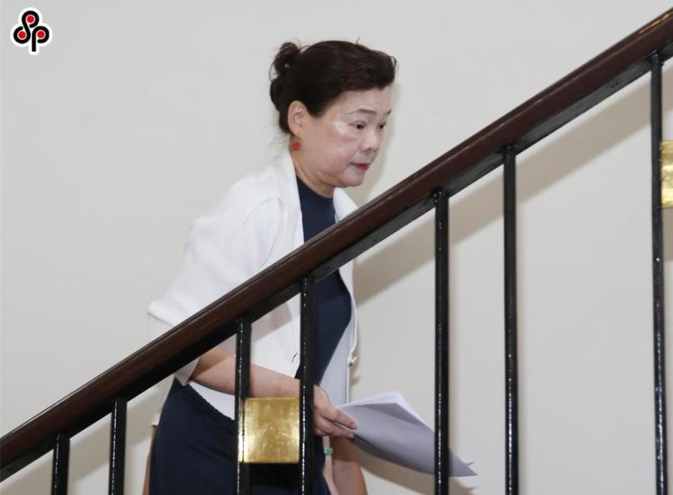 經濟部長王美花30日前往立法院，出席電價凍漲案的朝野協商。（姚志平攝）