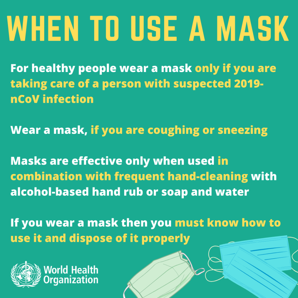 COVID-19: How to put on, use, take off & dispose of a mask