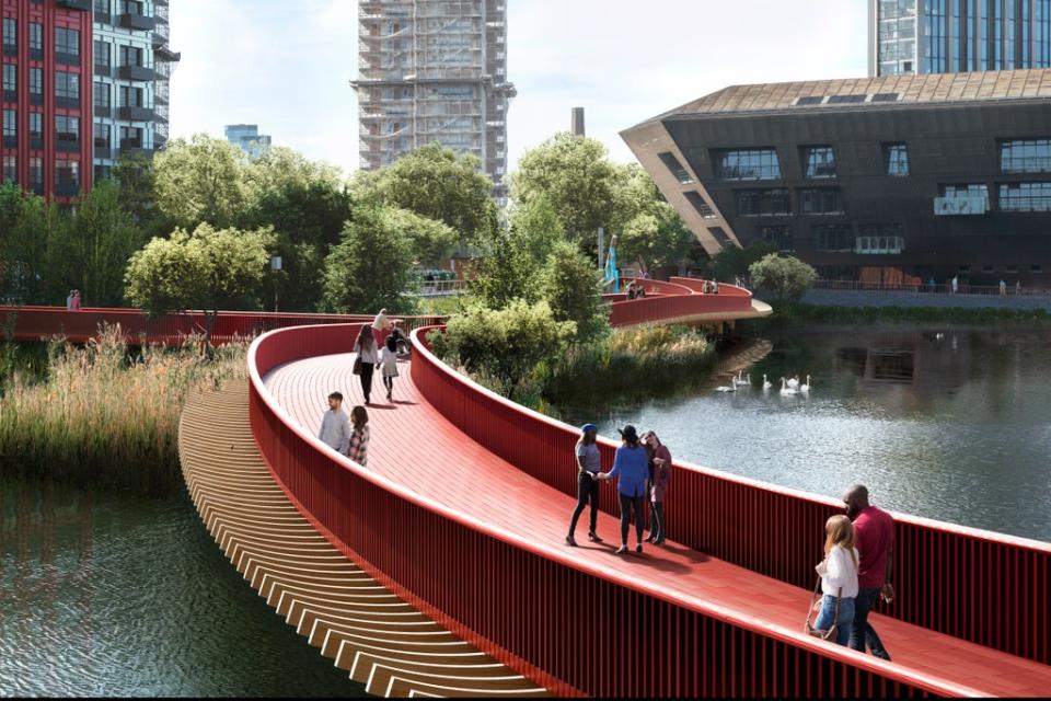 Ahead of the curve: a promenade will go over the central quay (Handout)