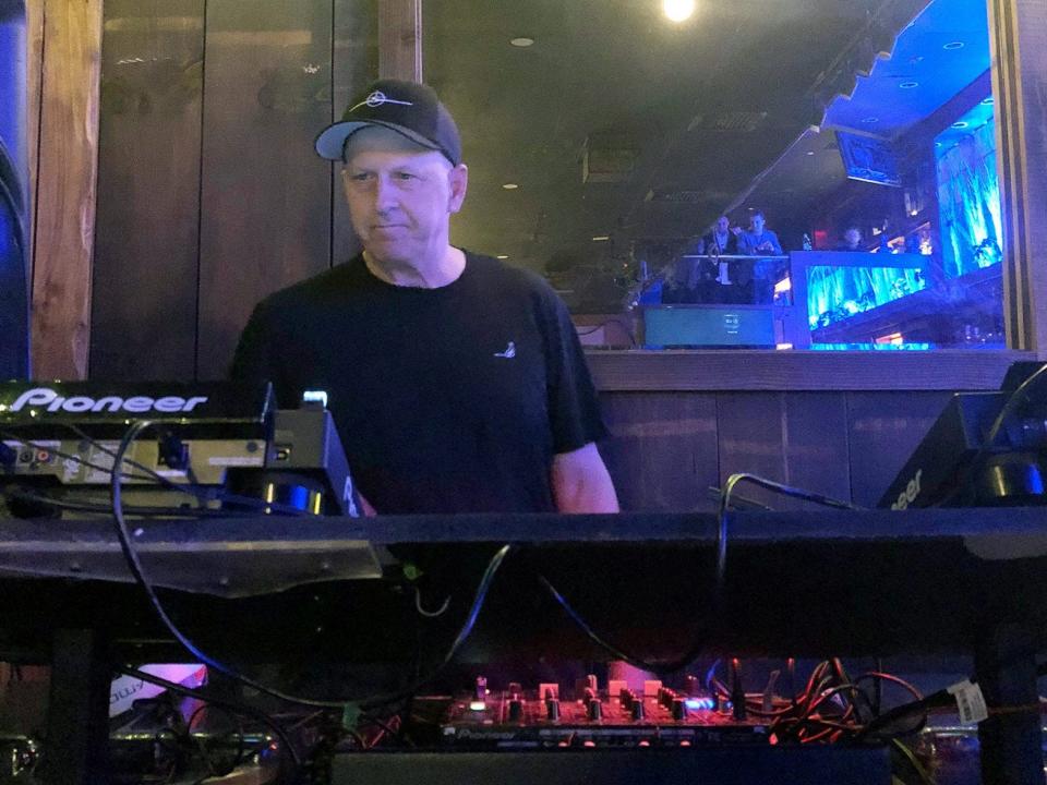 David Solomon, co-president at Goldman Sachs DJing at Libation in New York.