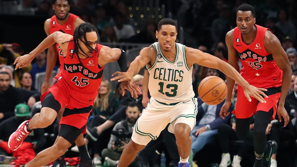 Strażnik Boston Celtics Malcolm Brogdon był bardzo bliski dołączenia do Toronto Raptors poza sezonem, ostatecznie decydując się na przeniesienie swoich talentów do Bentown.  (Obrazy Getty'ego)