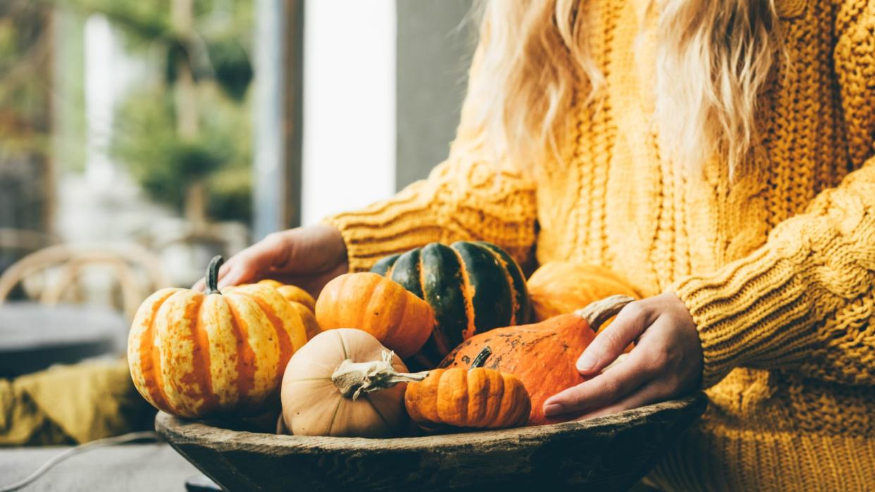 bowl of pumpkins