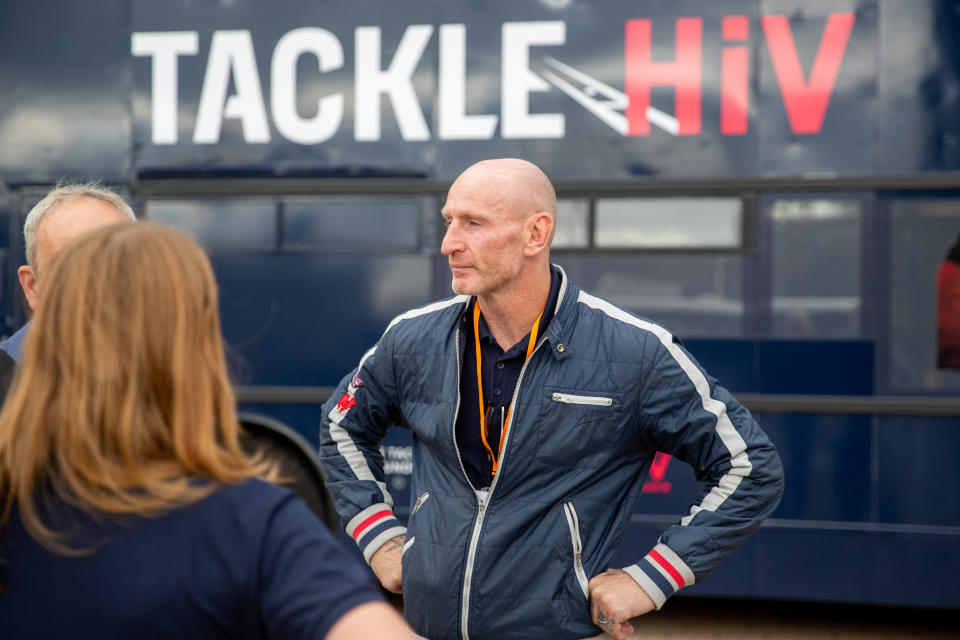 Gareth Thomas has been touring the country in his latest Tackle HIV campaign (Image: Dylan Randall/Sportsbeat)