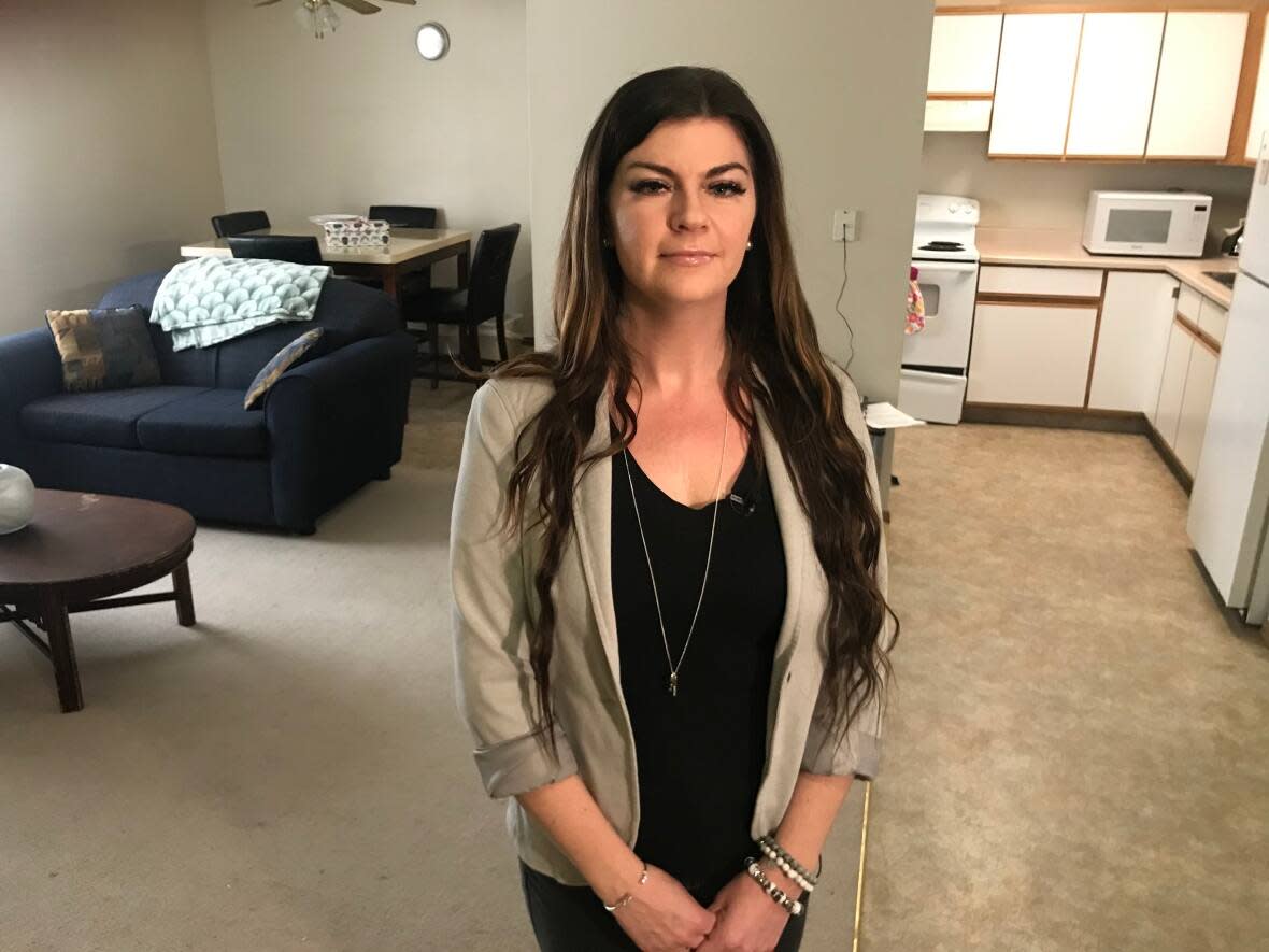 Tmira Marchment, executive director of Sofia House, said the money put aside in the budget for second-stage shelters is great news.   (Bonnie Allen/CBC - image credit)