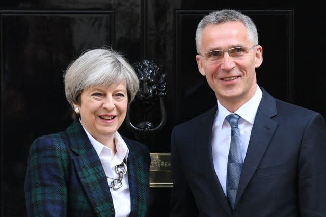 Theresa May meets Jens Stoltenberg