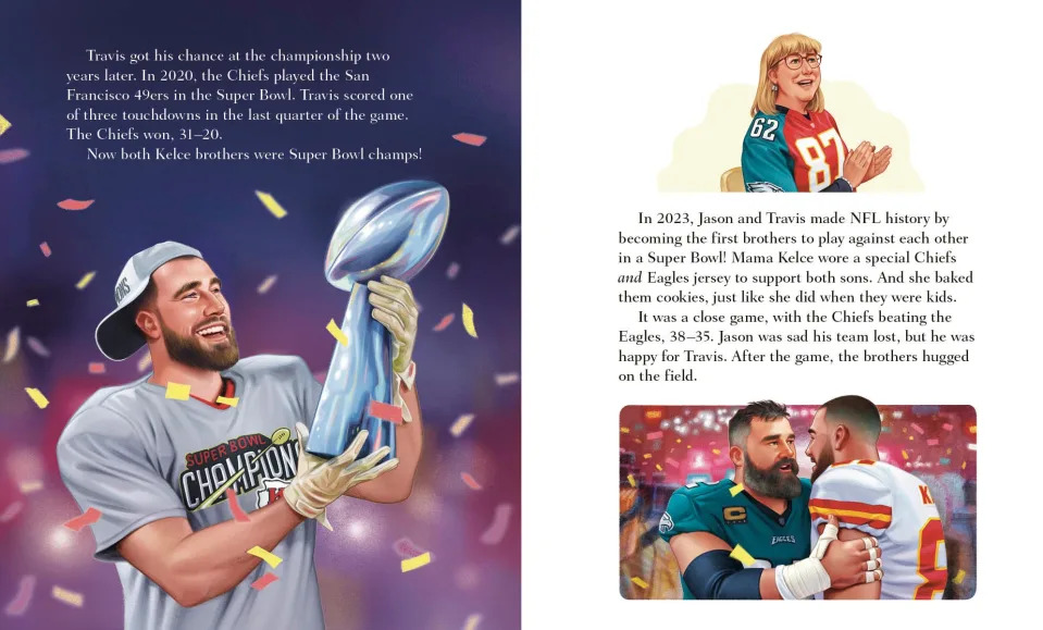 Jason and Travis Kelces Biography for Kids Celebrates Family Football and Taylor Swift