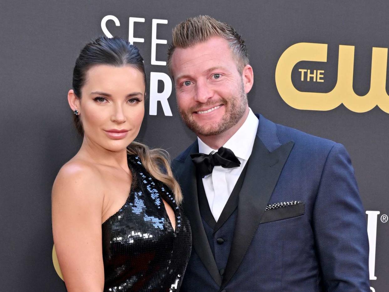 Veronika Khomyn and Sean McVay attend the 27th Annual Critics Choice Awards at Fairmont Century Plaza on March 13, 2022 in Los Angeles, California