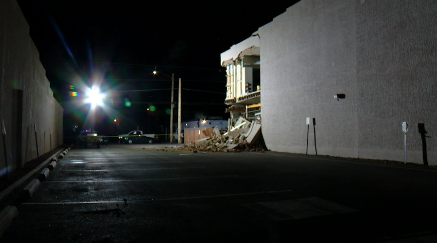 Partial building collapse in downtown Canon City