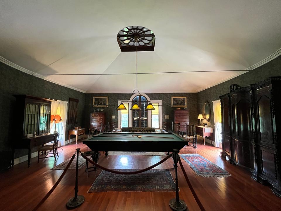 The billiards room at Locust Grove.