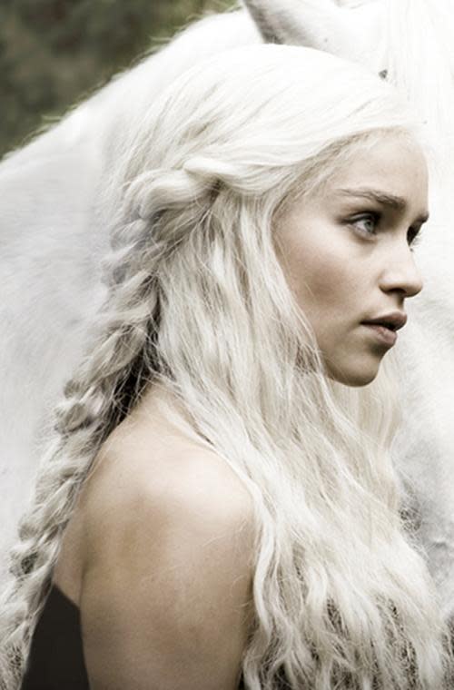 <p>Not even the threat of slavery and death could stop the Mother of Dragons from whipping her hair into a perfect plait.</p>