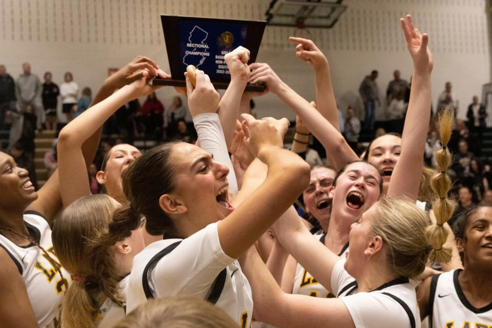 St. John Vianney Girls Basketball beats Paul VI (Haddonfield) in a nail biter for South Non-Public A Final on March 1, 2023 in Tabernacle, NJ.