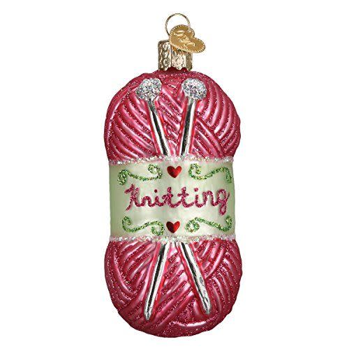 23) Glass Blown Knitting Yarn Ornament