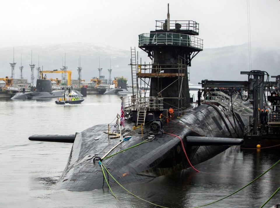 Faslane is home to the UK’s nuclear submarines (Danny Lawson/PA) (PA Archive)